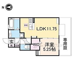 エスポワール2 1LDKの間取図画像