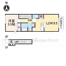 ベル・ソレイユ 1LDKの間取図画像