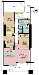 パークシティ市川　Ａ棟 3LDKの間取り