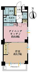 グレイス高田馬場 1DKの間取図画像