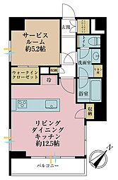 ピアース銀座レジデンス 1SLDKの間取図画像