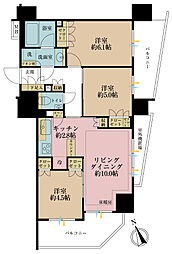 パレステージ上野 3LDKの間取り