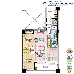 ニューライズシティ東京ベイハイライズ 3LDKの間取り