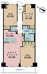 間取図画像 2SLDK