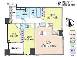 シティタワーズ豊洲ザ・シンボル 3LDKの間取図画像