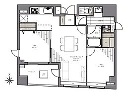 レグノ・ヴェール明石町 2LDKの間取図画像