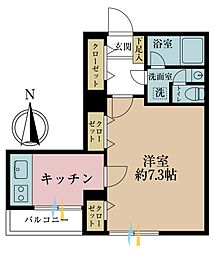 エクレール平河町 1Kの間取図画像