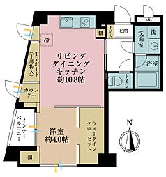麻布十番ロイヤルプレイス 1LDKの間取図画像