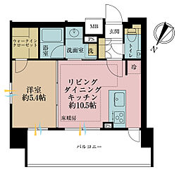 アデニウム東神田 1LDKの間取図画像