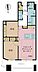 間取り：2LDK、専有面積55.16m2、バルコニー面積9.27m2