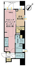 ピアース銀座レジデンス 1LDKの間取図画像
