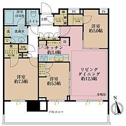 HARUMI FLAG PARK VILLAGE 3LDKの間取図画像