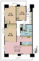 川口青木パーク・ホームズ 3LDKの間取図画像
