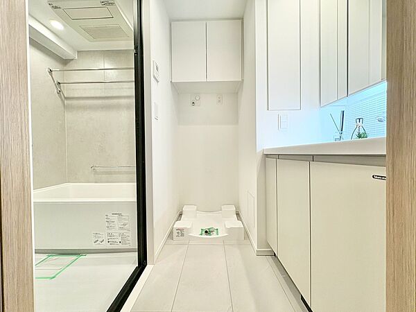 十分な広さの脱衣所。
