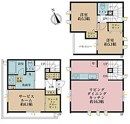 リムテラス南大泉 2SLDKの間取図画像