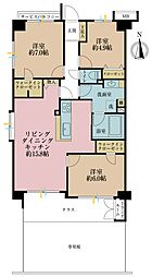 ガーデンホーム武蔵中原 3LDKの間取図画像