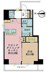 ヴェラハイツ亀戸 1LDKの間取図画像