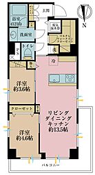 ライオンズマンション両国第3 2LDKの間取図画像