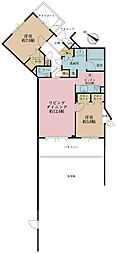 マイコート若松町ガーデンフラッツ 2LDKの間取図画像