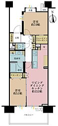 コスモ東陽町シティフォルム 2LDKの間取図画像