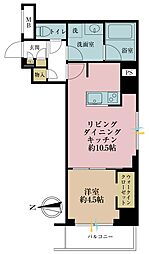 リファイズエムエス 1LDKの間取図画像