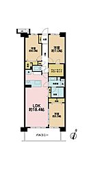 グランシティユーロレジデンス川崎 3LDKの間取図画像