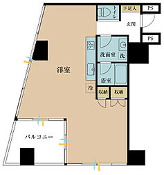 文京ガーデンザウエスト ワンルームの間取図画像