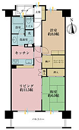 ジースクエア 2LDKの間取図画像