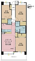 コスモ浅草桜橋リバーステージ 3LDKの間取図画像
