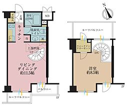 サンクタス四谷・曙橋ルーセンシティ 1LDKの間取図画像
