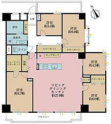 ルネ市川中山 5LDKの間取図画像
