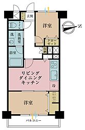 ハイネス上板橋 2LDKの間取図画像