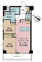 ラミアール鶯谷駅前マンション 2LDKの間取図画像
