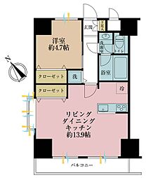 ノバ浅草 1LDKの間取図画像