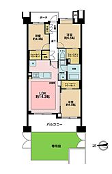 アリアシティ 3LDKの間取図画像