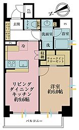 セザールスカイタワー銀座東 1LDKの間取図画像
