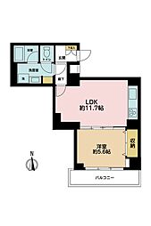 ハイツ両国駅前 1LDKの間取図画像