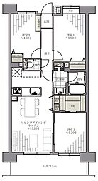 コスモ住吉扇橋 3LDKの間取図画像
