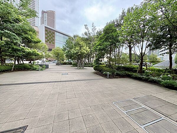 マンションの敷地内には、中庭もございます。