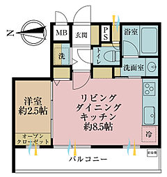 グランドメゾン本郷 1LDKの間取図画像