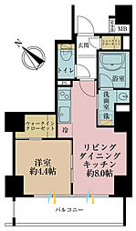 アイル川崎ステーションプラザIsle 1LDKの間取図画像