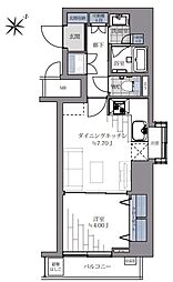 ライオンズマンション白山駅前 1DKの間取図画像