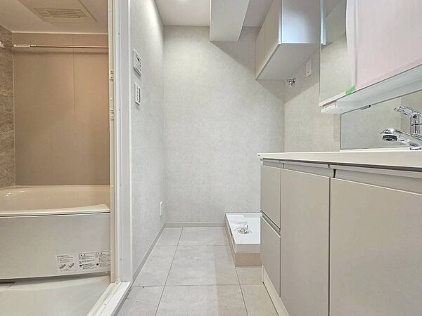 十分な広さの脱衣所。