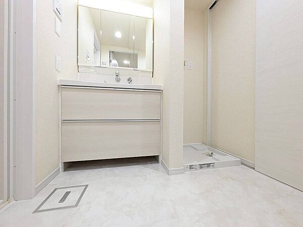 十分な広さの脱衣所。