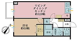 ワコー千石マンション 1LDKの間取図画像