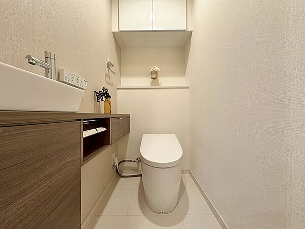 清潔感の高いお手洗い。