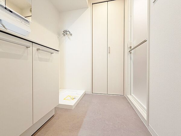 十分な広さの脱衣所。