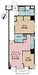 グランドメゾン一番町 2LDKの間取図画像