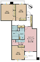 グランディオーゼ岡本 3LDKの間取図画像