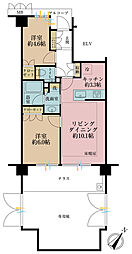 ジオ石神井公園 2LDKの間取図画像